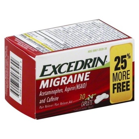 Excedrin migraña Alivia el dolor y cápsulas recubiertas - 30 CT