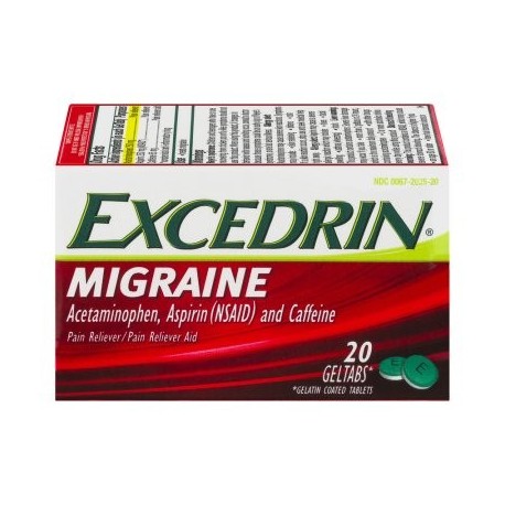 Excedrin migraña cápsulas de gel 20 de recuento