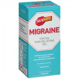 Stopain migraña tópica para aliviar el dolor de gel 1.62 fl oz