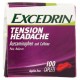 Excedrin Cápsulas de cabeza por tensión Aspirina-Libre para la cabeza el cuello y el hombro alivio del dolor de 100 unidades