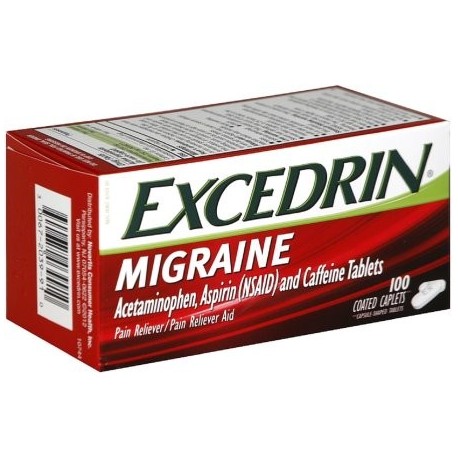 Excedrin migraña para aliviar el dolor Tablets 100 ea (Pack de 4)