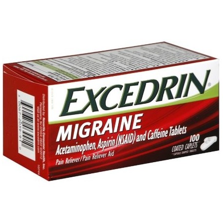 Excedrin migraña para aliviar el dolor Tablets 100 ea (Pack de 3)