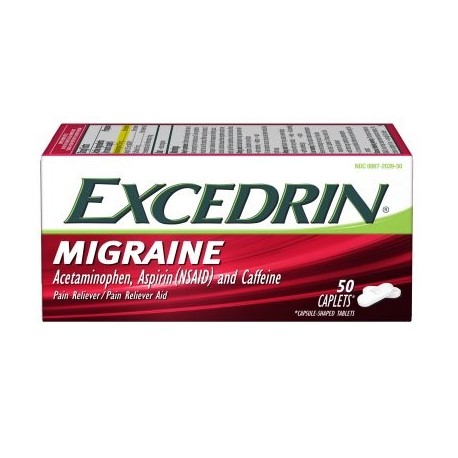 Excedrin Alivia el dolor de migraña Cápsulas 50 Conde