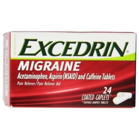 3 Pack - Excedrin migraña alivio del dolor 24-Count Cápsulas Cada