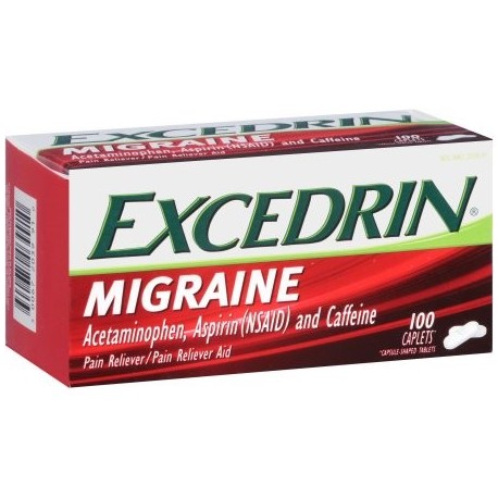 Excedrin migraña alivio del dolor acetaminofén 100 CT (Pack de 3)