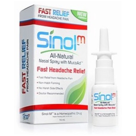 Sinol Alivio del dolor de cabeza de aerosol migraña Tension Cluster 15 ml (paquete de 2)