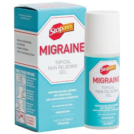 Stopain migraña tópica para aliviar el dolor Gel 162 oz (Pack de 3)