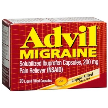 Advil Migraña 200 mg rellena de líquido Capsules 20 ea (Pack de 4)