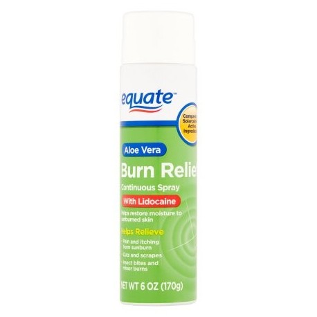 equate Burn Relief rociado continuo 6 oz