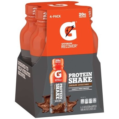 Gatorade Recuperar Batido de proteínas 20 gramos de proteína chocolate 11.16 oz 4 Ct