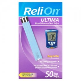 ReliOn Strips Ultima prueba de glucosa 50 Ct