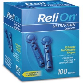 ReliOn ultrafino lancetas 30G 200 Ct