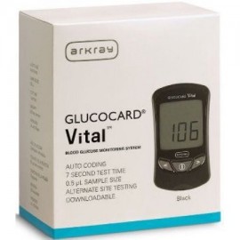 Arkray GlucoCard Kit de control de la diabetes Sangre Vital - Negro