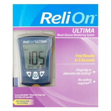 ReliOn Ultima Glucosa en la Sangre Sistema de Monitoreo
