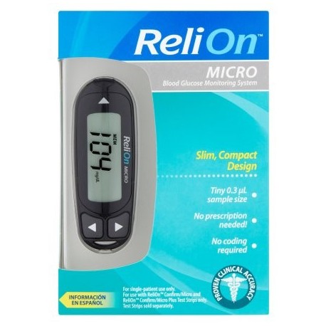 ReliOn Sistema de monitoreo de glucosa en la sangre Micro
