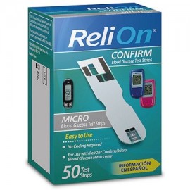 ReliOn Confirmar - Strips Micro prueba de glucosa 50 Ct