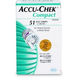 Accu-Chek compacto de glucosa en sangre tiras de prueba 51 Ct