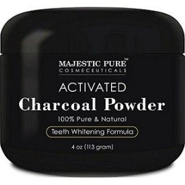 MAJESTIC PURE CHARCOAL POWDER BLANQUEAMIENTO DENTAL 113 GRAMOS