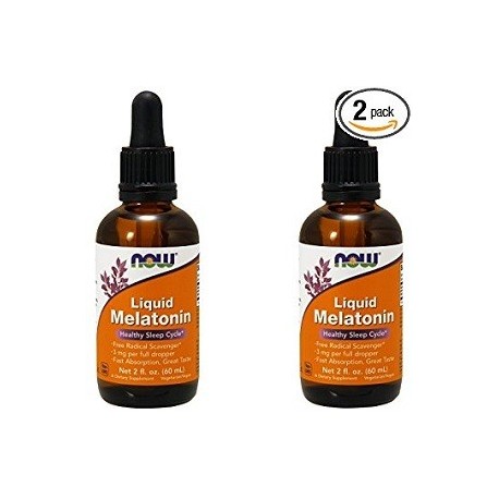 NOW FOODS MELATONIN 3 MG MELATONINA LIQUIDA 2 FRASCOS 60 ML