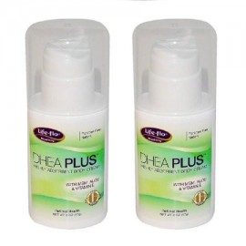 Life Flo Salud - DHEA Plus altamente absorbente Crema Corporal 2 oz (57 g) - 2 paquetes