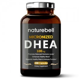 Naturebell DHEA 100 mg 200 cápsulas poderosamente ayuda al metabolismo saludable función de la libido y los niveles de energí
