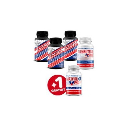 PACK MAX MUSCULATURA Y POTENCIA SEXUAL 5 PRODUCTOS X 90 CAPS