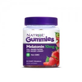 Natrol melatonina Gomitas sabor a fresa 10 mg 90 Conteo