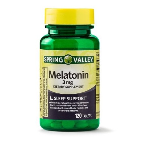 (2 Pack) Spring Valley del sueño de apoyo de melatonina Tablets 3 mg 120 Caps