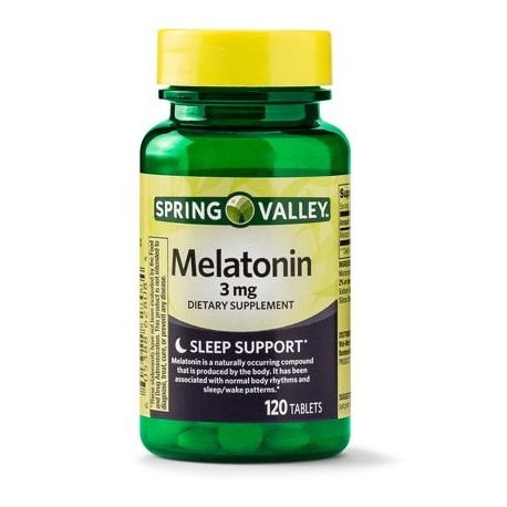 (2 Pack) Spring Valley del sueño de apoyo de melatonina Tablets 3 mg 120 Caps