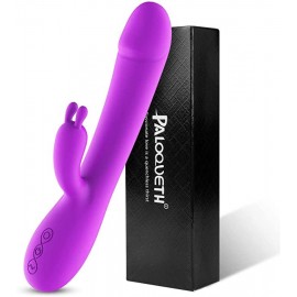 VIBRADOR CONEJO GIRATORIO CONSOLADOR PUNTO G PARA MUJERES CON 6 POTENTES MODOS DE VIBRACION GIRATORIOS A 360