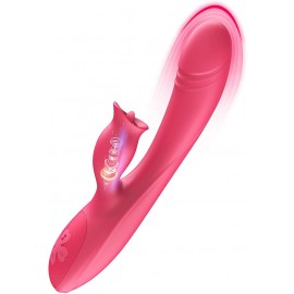 VIBRADOR CONEJO PULSANTE ESTIMULADOR DE CLITORIS DE SILICONA PARA LAMER LA LENGUA