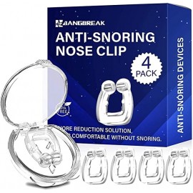 LUCHA CONTRA EL RONQUIDO DISPOSITIVOS SILICONA MAGNETIC CLIP ANTI SNORE DISPOSITIVO TRANSPARENTE DEJAR DE RONCAR 4 PCS