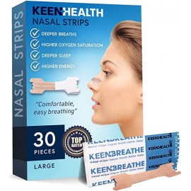 KEENHEALTH LUCHA CONTRA EL RONQUIDO NARIZ TIRAS PARA RESPIRAR 30 COUNT