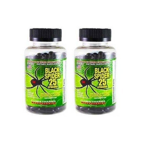 BLACK SPIDER 25 MG EPHEDRA 100 CAPSULAS