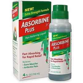  ABSORBINE JR PLUS DOLOR ALIVIANDO LIQUIDO NUEVA FORMULA DE FUERZA ADICIONAL 120 GRAMOS PAQUETE DE 3