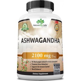 ASHWAGANDHA 2100 MG 100 CAPSULAS VEGANAS