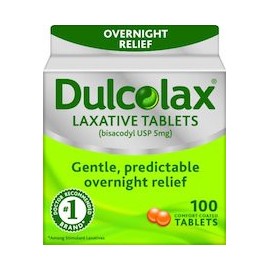 DULCOLAX LAXATIVE TABLETS - LAXANTE MUY EFECTIVO (100 CAPSULAS)