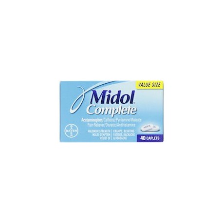 MIDOL COMPLETE - ALIVIAR DOLORES PREMENSTRUALES Y DE REGLA (40 CÁPSULAS)