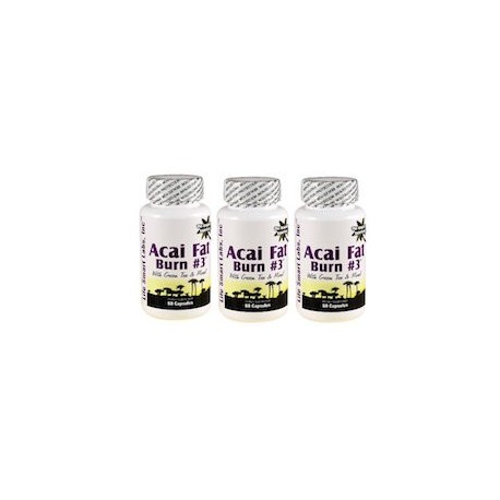 ACAI FAT BURN N.3 - QEMADOR NATURAL - 3 FRASCOS (60 CAPSULAS)