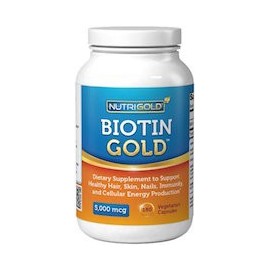 BIOTIN GOLD 5000 MG - HACER CRECER EL CABELLO Y UÑAS (180 CAPSULAS)