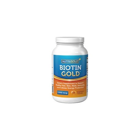 BIOTIN GOLD 5000 MG - HACER CRECER EL CABELLO Y UÑAS (180 CAPSULAS)