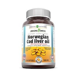 NORWEGIAN COD LIVER OIL - ACEITE DE BACALAO NORUEGO (250 CÁPSULAS)