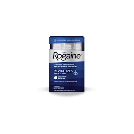 MENS ROGAINE FOAM TRATAMIENTO ANTI ALOPECIA (3X 60 GRAMOS)
