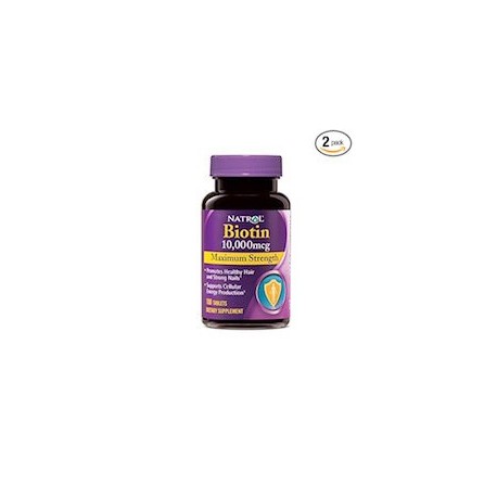 BIOTIN MAXIMUM STRENGTH (100 TABLETAS 2 FRASCOS)