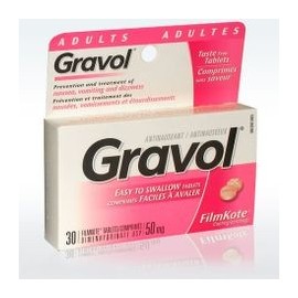 GRAVOL 50MG ANTI NAUSEAS Y VOMITOS (30 TABLETAS)