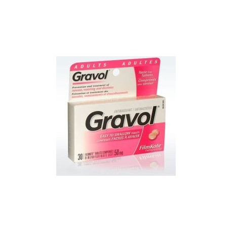 GRAVOL 50MG ANTI NAUSEAS Y VOMITOS (30 TABLETAS)