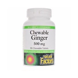 CHEWABLE GINGER ALIVIO PARA EL VOMITO (90 TABLETAS)