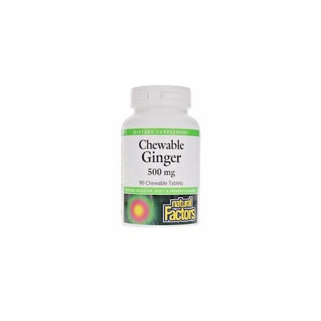 CHEWABLE GINGER ALIVIO PARA EL VOMITO (90 TABLETAS)