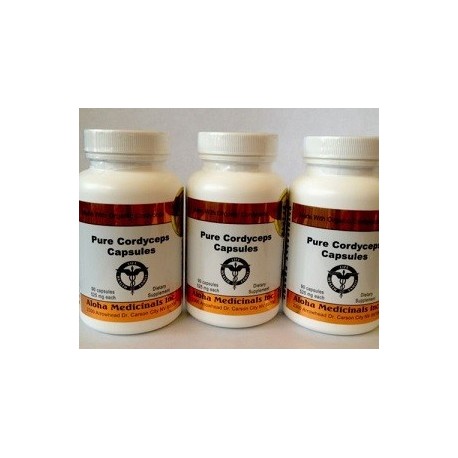 ALOHA MEDICINALS PURE CORDYCEPS 90 CAPS X 3 FRASCOS