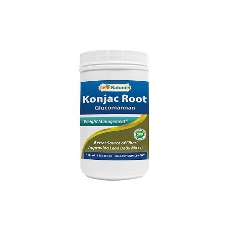 BEST NATURALS KONJAC ROOT GLUCOMANNAN 454 GRAMOS